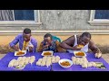 Fufu Eating Competition - 3 men vs 39 wraps of fufu - Oji is back