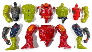 AVENGERS TOYS ASSEMBLE HULK SMASH, HULK BUSTER,BLACK SPIDER-MAN, SPIDER-MAN SUPERHERO