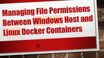 Managing File Permissions Between Windows Host and Linux Docker Containers