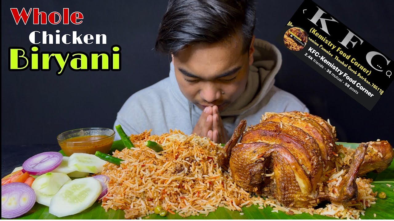 Whole Full Chicken Biryani 🤤|| Big Bite Manipuri Mukbang ||