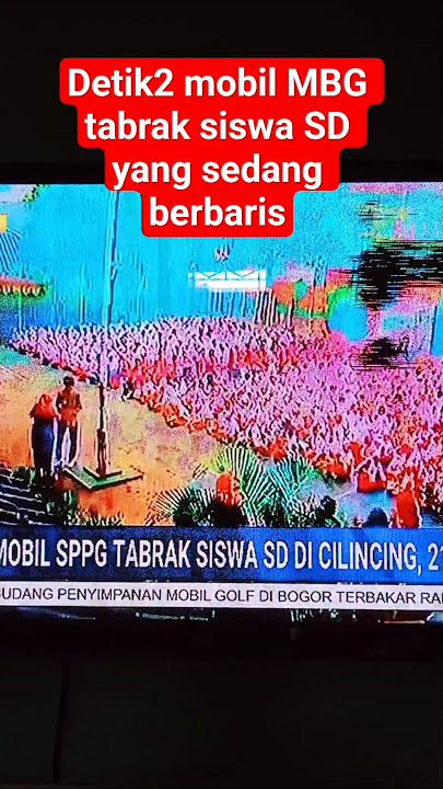 Rekaman CCTV Detik2 mobil MBG tabrak siswa SD yang sedang berbaris #shortvideo #mobilsppgtabraksiswa