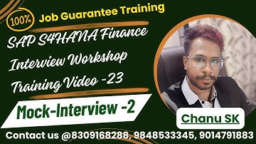 SAP S4HANA Finance Interview Workshop Training -23 - SAP FICO Interview Workshop Training