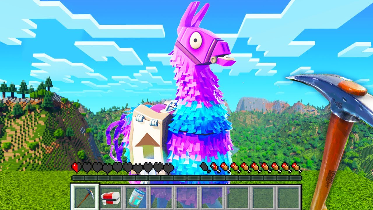 If I Take Damage Minecraft Becomes More Like Fortnite