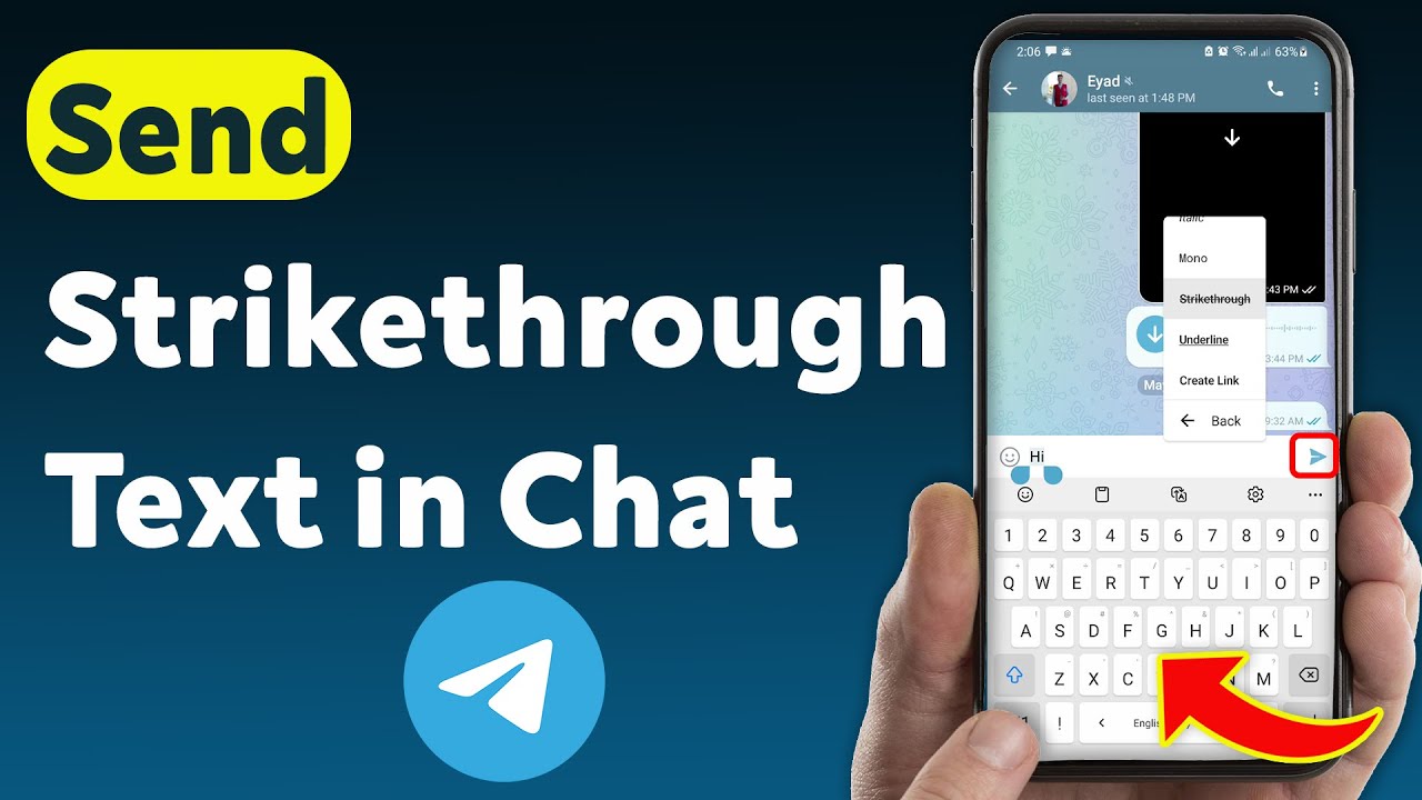 How to Send Strikethrough Text in Telegram Chat (Updated) - YouTube