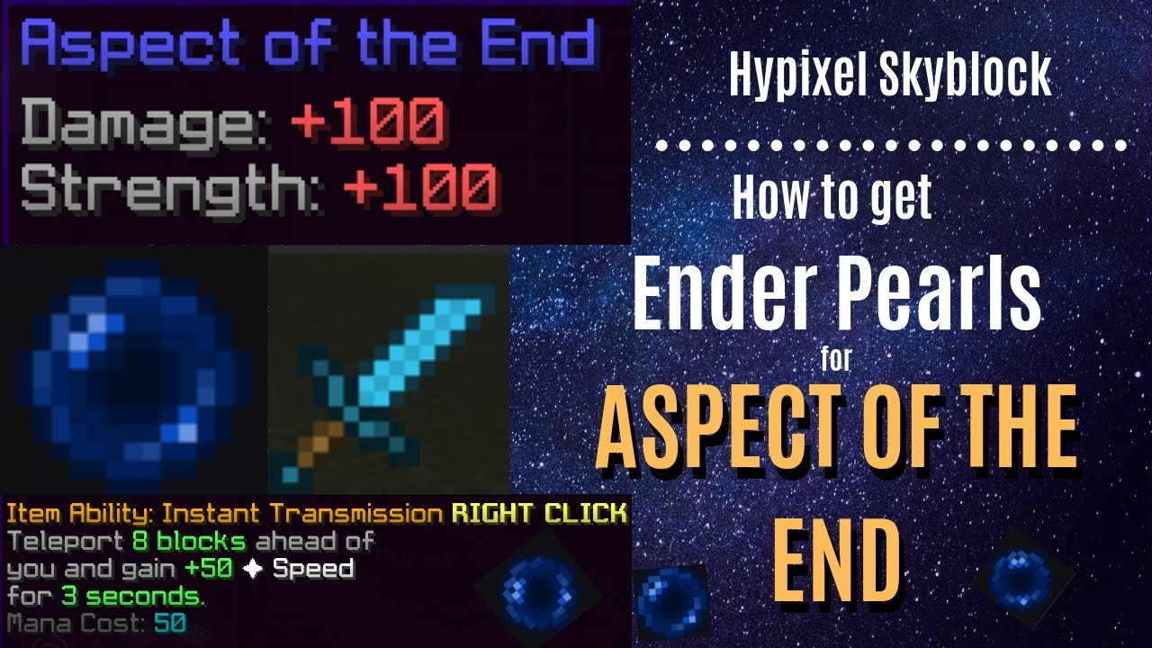 How to get ender pearl hypixel skyblock