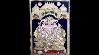 Ganesha Tanjore Painting Process @creativemotifs