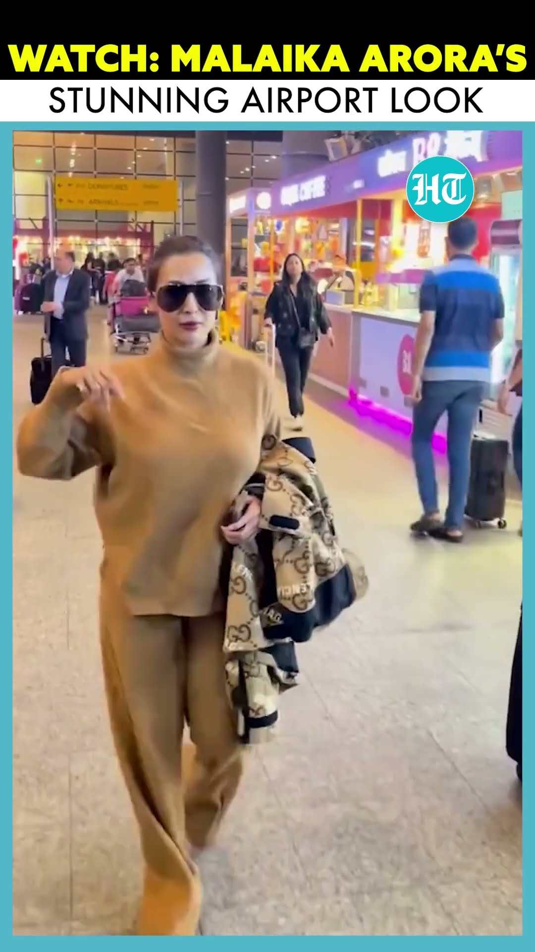 Malaika Arora Nails Casual Chic Look At The Airport In A Brown Dress #ytshorts