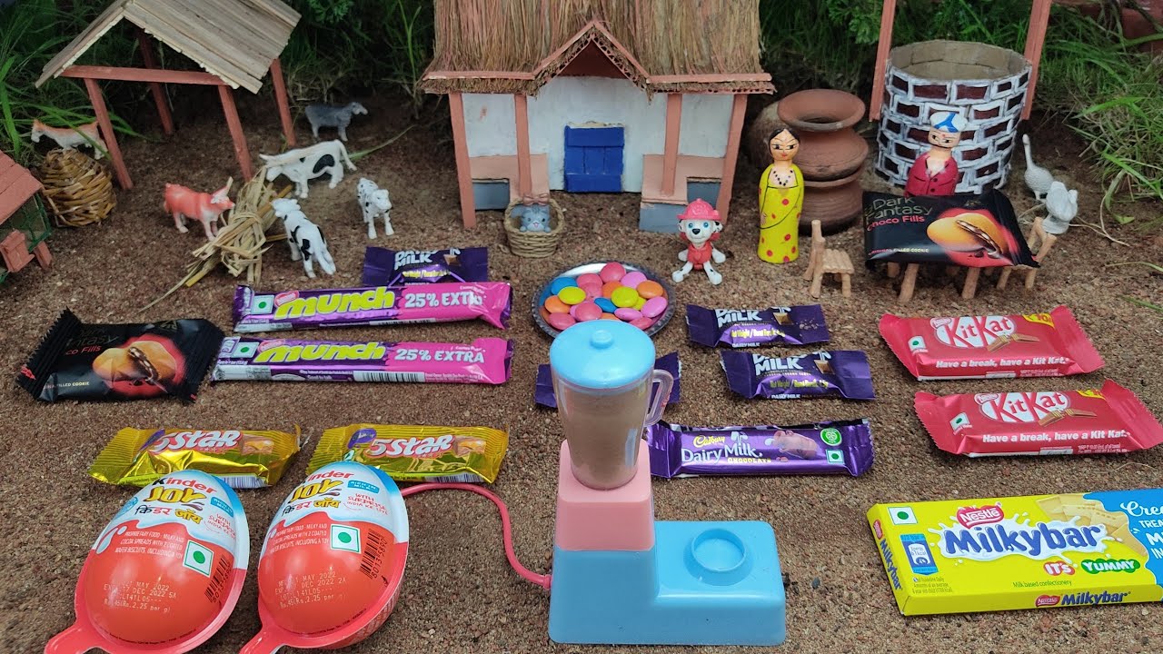 Miniature all chocolate milkshake recipe  / miniature cooking / tiny village life