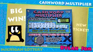 [BIG WIN ALREADY ON A NEW TICKET!!!] Michigan Lottery- $5 Cashword Multiplier