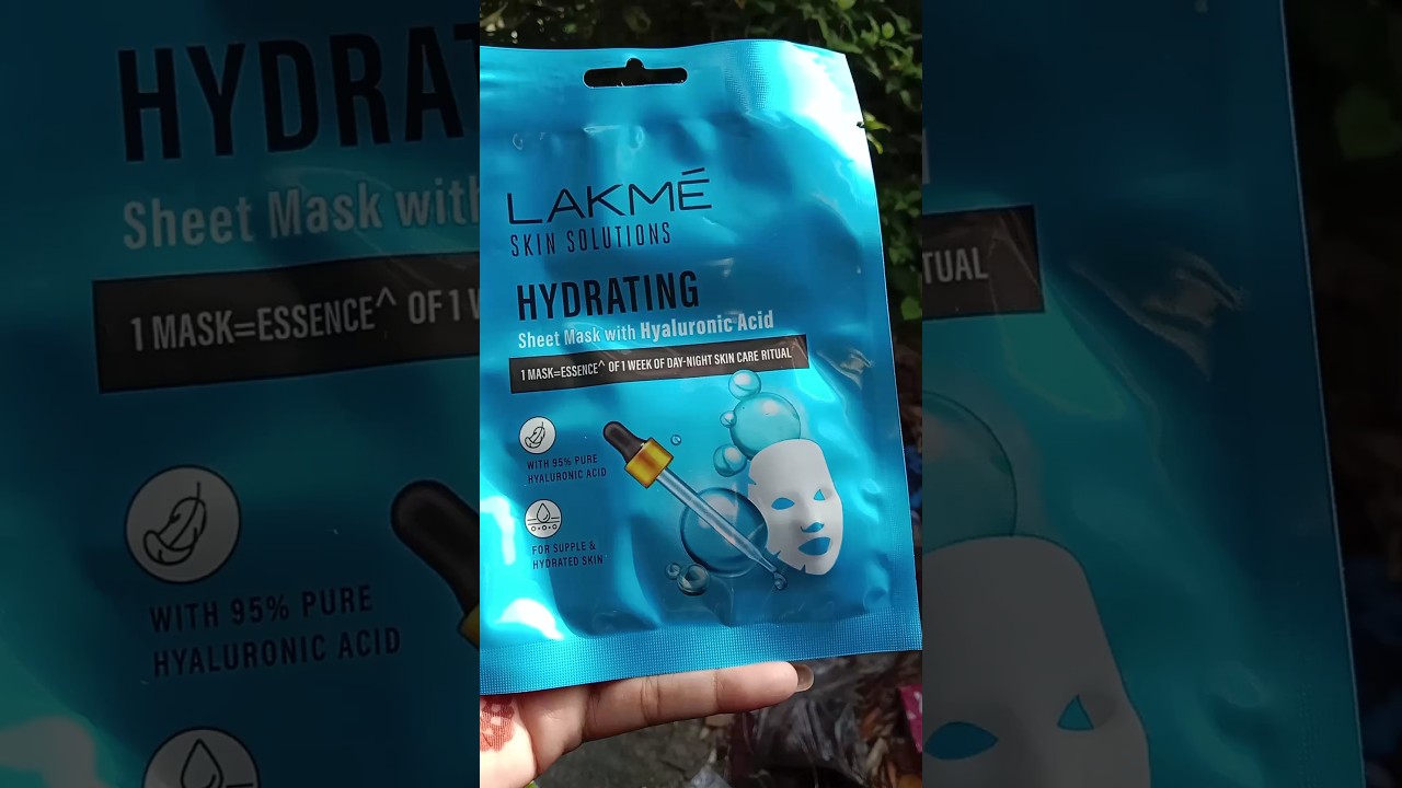Lakme Hydrating Sheet Masks with Hyaluronic Acid 💙💙