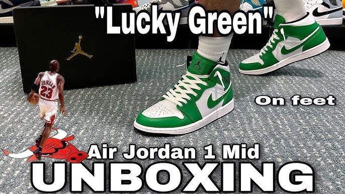 Jordan Air Jordan 1 Retro Mid Lucky Green Mens Lifestyle Shoes