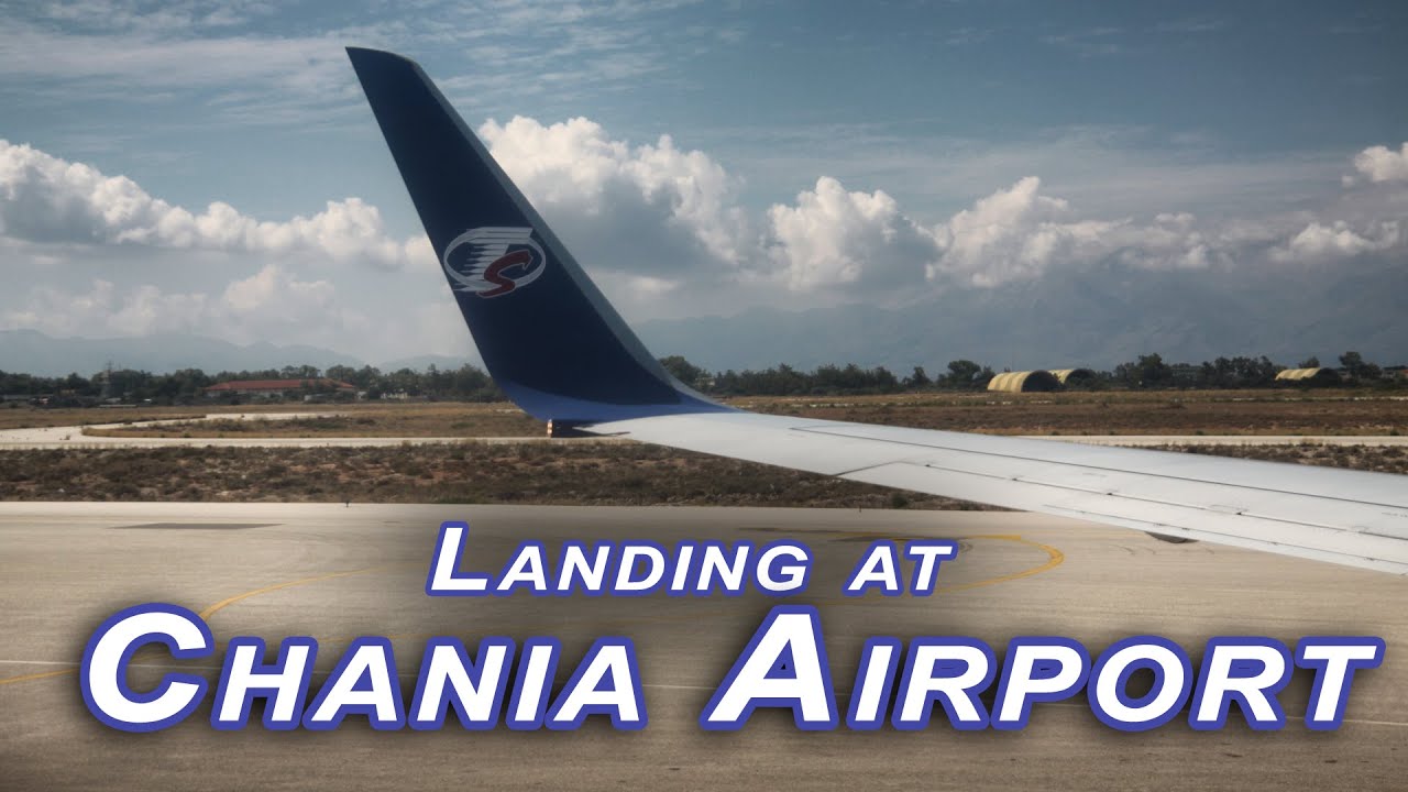 CRETE Kreta Lądowanie na lotnisku w Chania Landing to Chania