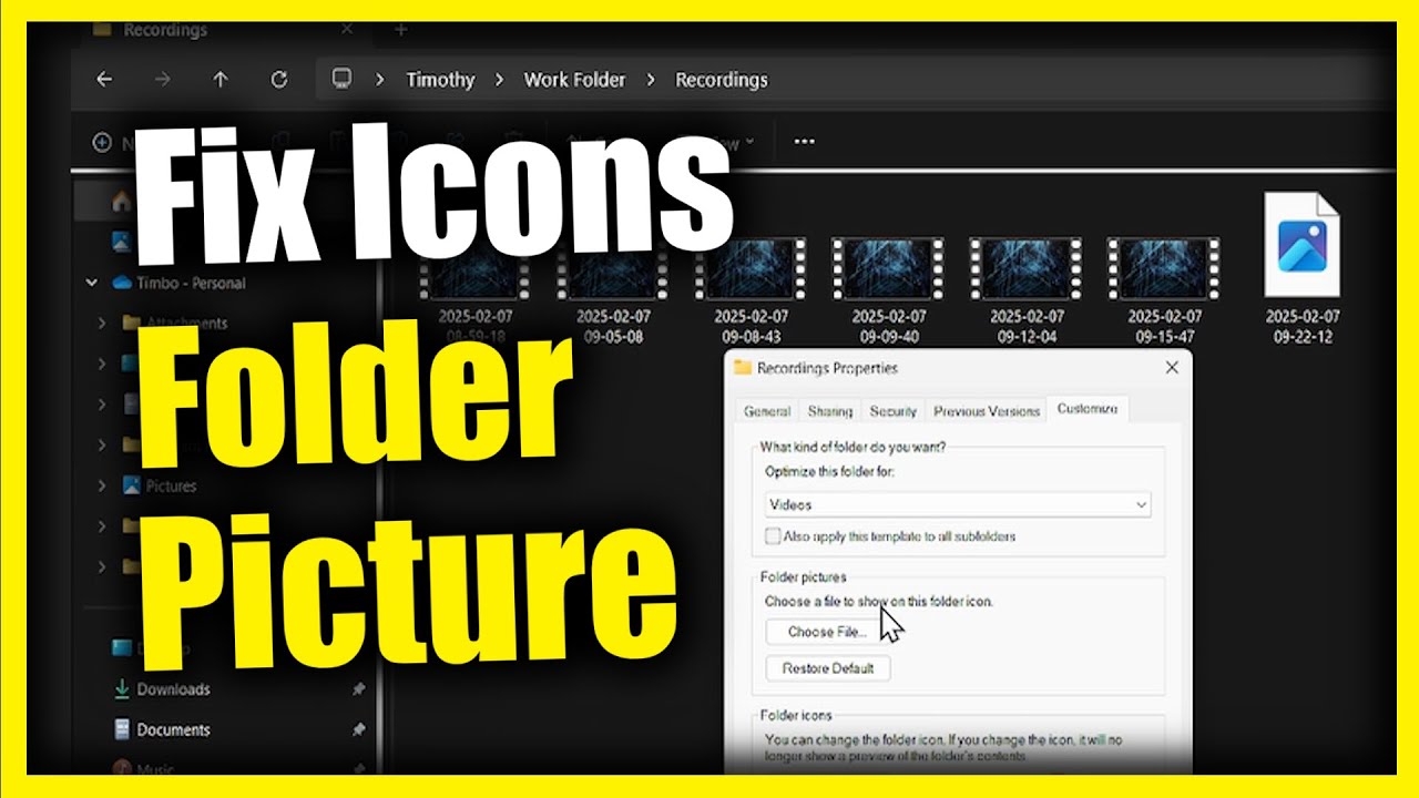 Pc Folder Icon Error How to Fix Picture Icons in Folders on Windows 11 or 10 PC - YouTube