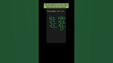 Find the HCF 18 and 24 using prime factorisation method # very easily