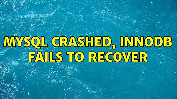 MySQL crashed, InnoDB fails to recover