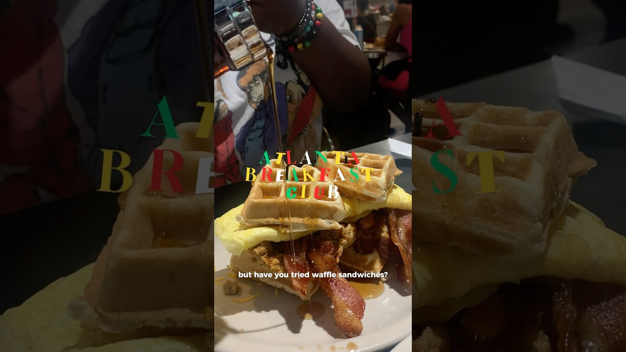 ATLANTA BREAKFAST CLUB RESTAURANT REVIEW: CHICKEN AND WAFFLES SANDWICH