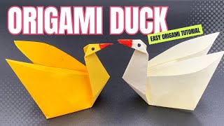 Easy Origami Duck Tutorial for Beginners | How to Make a Paper Duck in Minutes | Step-by-Step DIY