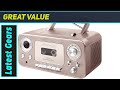 Studebaker Rose & Gold Boombox: The Ultimate Portable CD, Cassette & Bluetooth Player!