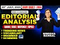 Editorial Analysis 29th July 2025 Vocab Grammar Reading Skimming Nimisha Bansal Editorial Analysis 29th July 2025 Vocab Grammar Reading Skimming Nimisha Bansal