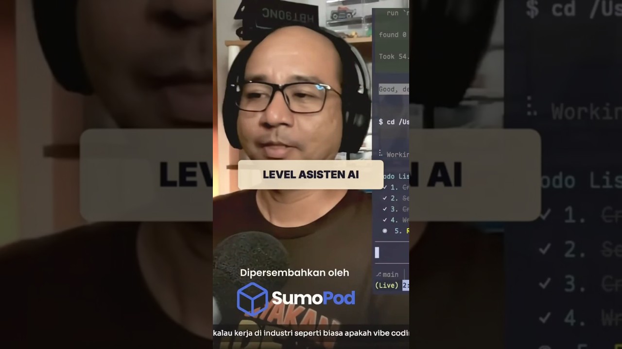 Cuplikan video: Level penggunaan AI dalam pengembangan aplikasi. Teman-teman sudah sampai di level apa nih?