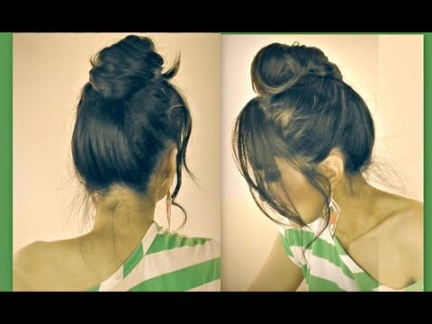 Hair Bow Tutorial Upside Down Braid Bun French Style Updo
