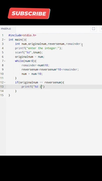 🚀 Palindrome Program in C 🔥 | Learn to Check Palindrome in C ...