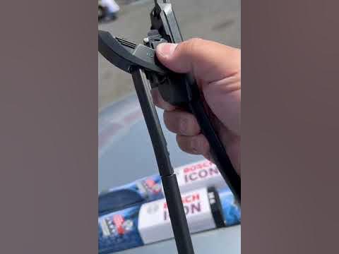 How to change remove replace wiper blades Honda Accord Bosch icon wiper