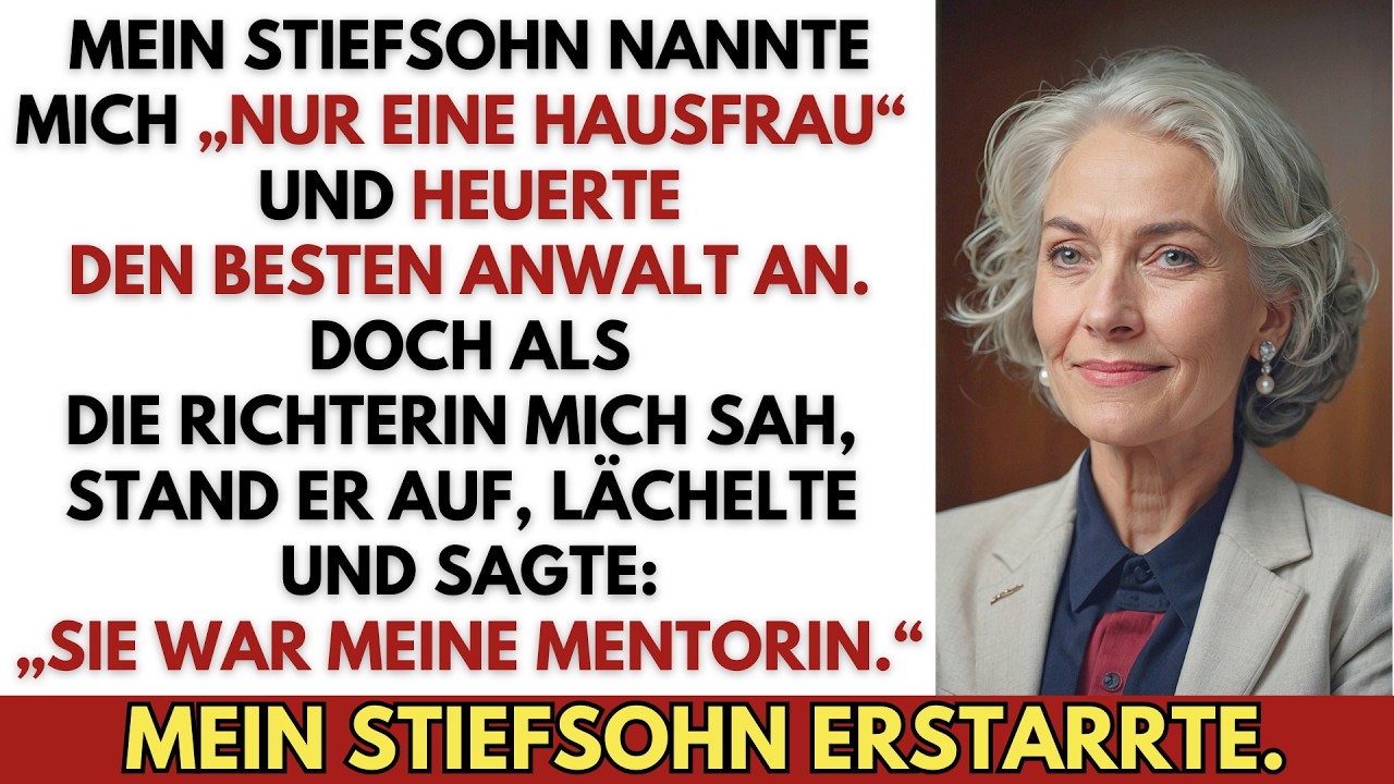 „Nur eine Hausfrau“, spottete mein Stiefsohn — bis die Richterin mich als Mentorin erkannte.