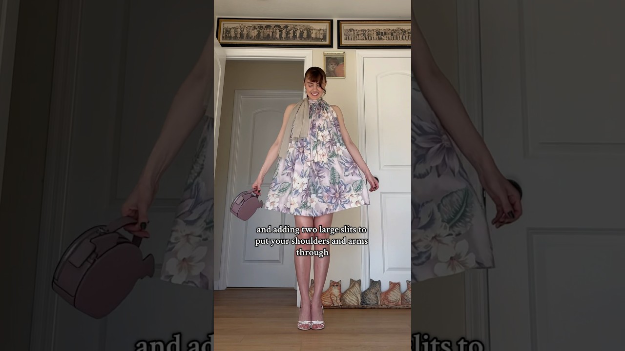 These are two skirts I thrifted in the winter that I recently flipped into 60s inspired dresses  🪡