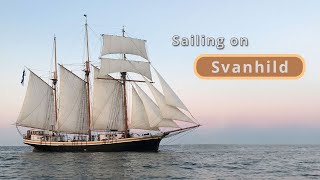 Sailing on m/aux Svanhild, a three-masted topsail schooner