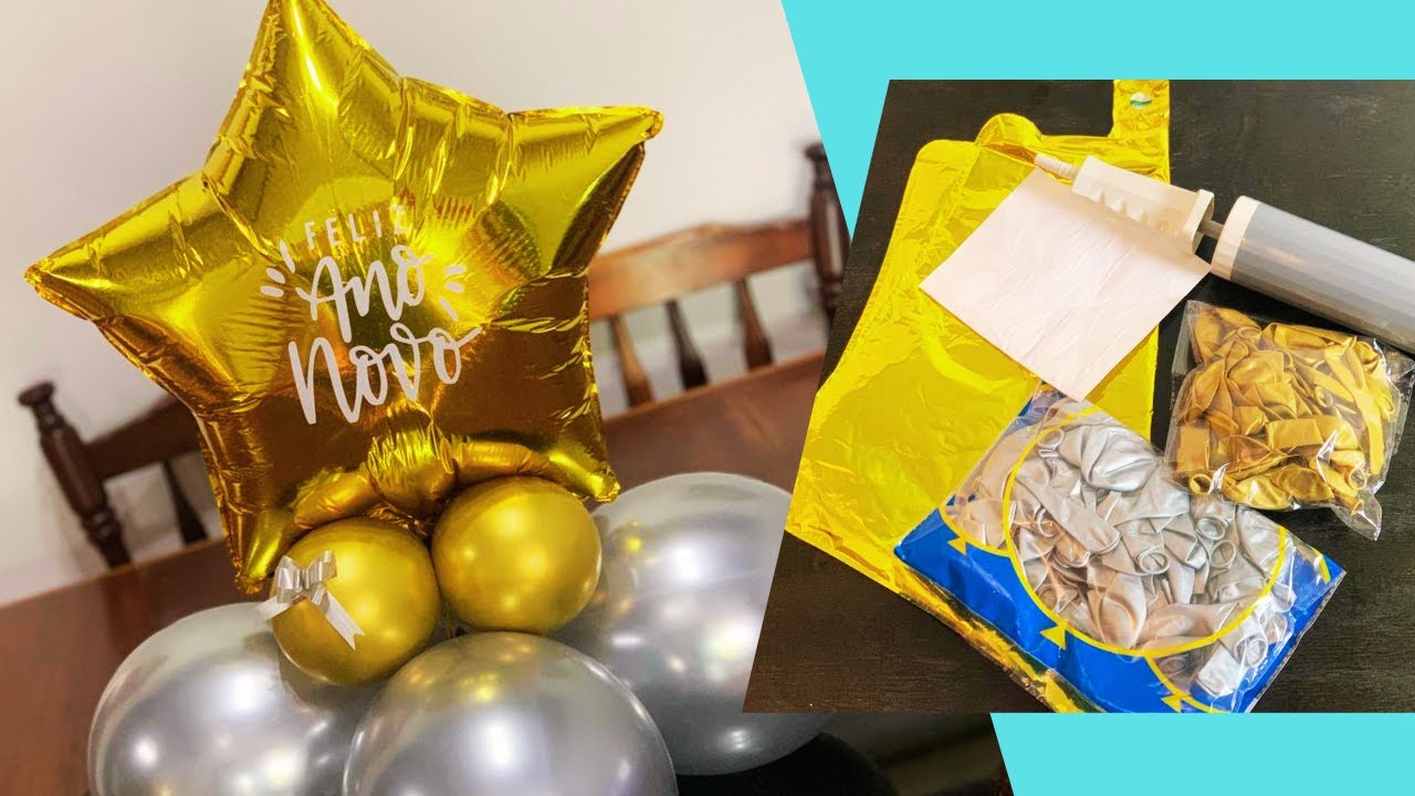 Ideia Fácil de Decoração com Balão para o seu Reveillon | DIY Barato e Lindo