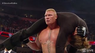 WWE Brock Lesnar Goes on a Rampage. cameraman attack  30/5/2016