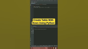 Create Table With Rows using Python