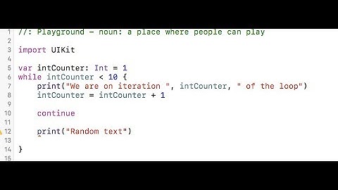 Swift - How the continue keyword works inside a loop