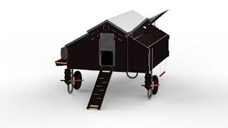 Chicken Caravan 1,5x1,8m + wheel Kit Free-Range