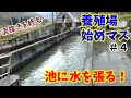 【養殖場はじめマス】10年ぶり！？ついに池に水が溜まった！