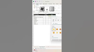 Excel Trick 29  - How to Make Dynamic Star Rating in Excel Using Emoji and Function #shorts