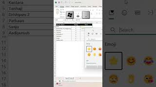 Excel Trick 29  - How to Make Dynamic Star Rating in Excel Using Emoji and Function #shorts