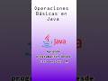 😦💻 Java desde cero, como hacer operaciones básicas  en Java #shorts #pseint #java #programacion