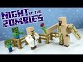 Minecraft Survival Mode Night of the Zombies Toys Mattel with Iron Golem