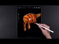 Draw realistic honey voiceover tutorial  my procreate digital art technique