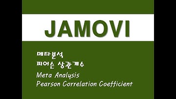 자모비를 활용한 응용통계 - (23) 메타분석/피어슨 상관계수 (Meta Analysis)/(Pearson Correlation Coefficient)