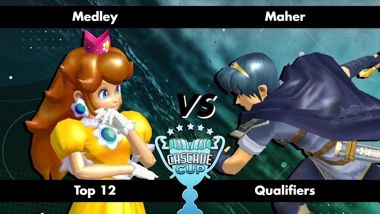 Medley (Peach) vs Maher (Marth) - Cascade Cup - Melee Singles - Top 12 Qualifiers