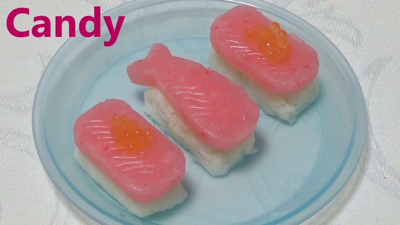 米国製 寿司形お菓子を作る　Making sushi shaped candy