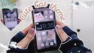 Cozy Cat theme~🐱~make your android phone aesthetic| redmi screenshot 1