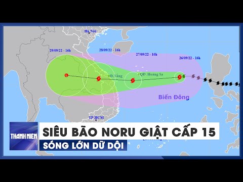 Video Bão số 4 (siêu bão Noru) ngày càng gần bờ, mang sức... - youtube