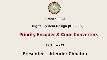 | AKTU Digital Education | Digital System Design |  Priority Encoder & Code Converters