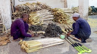 Amazing Process of Making Wooden Hockey Stick | Factory Manufacturing Process