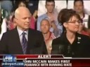 John McCain stares on Sarah Palin's Butt