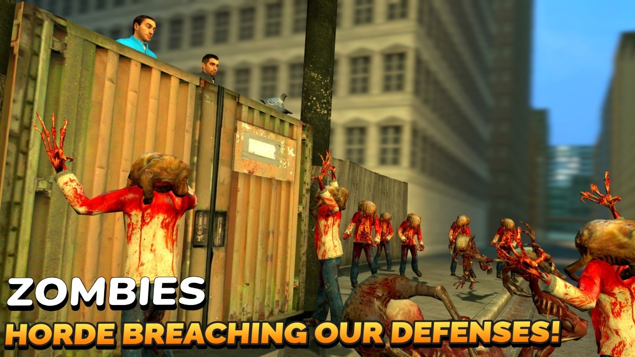ZOMBIE HORDE BREACHING OUR DEFENSES! - Gmod Survival